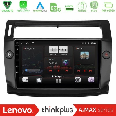 Lenovo Thinkplus A2MAX Series 8Core Android15 4+64GB  Citroen C4 2004-2010 Navigation Multimedia Tablet 9