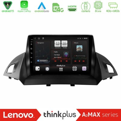 Lenovo Thinkplus A2MAX Series 8Core Android15 4+64GB  Ford C-Max/Kuga Navigation Multimedia Tablet 9