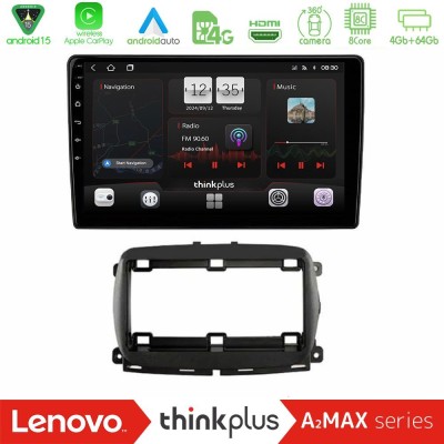 Lenovo Thinkplus A2MAX Series 8Core Android15 4+64GB   Fiat 500 2016> Navigation Multimedia Tablet 9