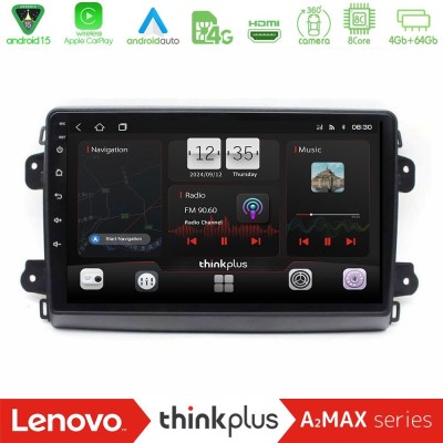 Lenovo Thinkplus A2MAX Series 8Core Android15 4+64GB Citroen/Fiat/Opel Navigation Multimedia Tablet 9