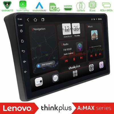 Lenovo Thinkplus A2MAX Series 8Core Android15 4+64GB  Fiat Ducato/Citroen Jumper/Peugeot Boxer Navigation Multimedia Tablet 9