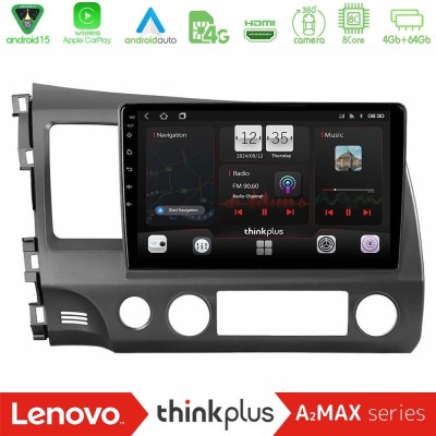 Lenovo Thinkplus A2MAX Series 8Core Android15 4+64GB  Honda Civic 2006-2011 Navigation Multimedia Tablet 9