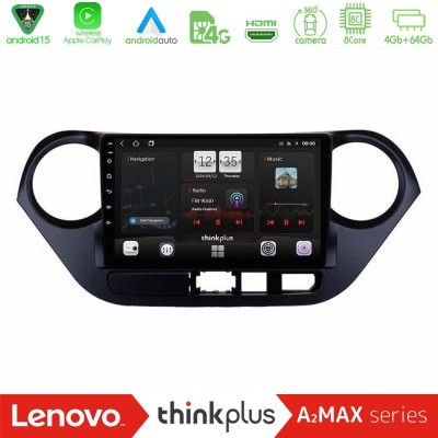 Lenovo Thinkplus A2MAX Series 8Core Android15 4+64GB  Hyundai i10 2014-2020 Navigation Multimedia Tablet 9