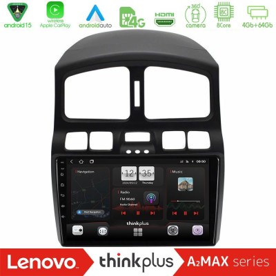 Lenovo Thinkplus A2MAX Series 8Core Android15 4+64GB Hyundai Santa Fe 2000-2006 Navigation Multimedia Tablet 9