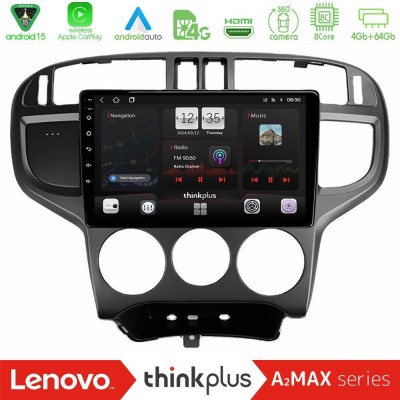 Lenovo Thinkplus A2MAX Series 8Core Android15 4+64GB  Hyundai Matrix 2001-2010 Navigation Multimedia Tablet 9