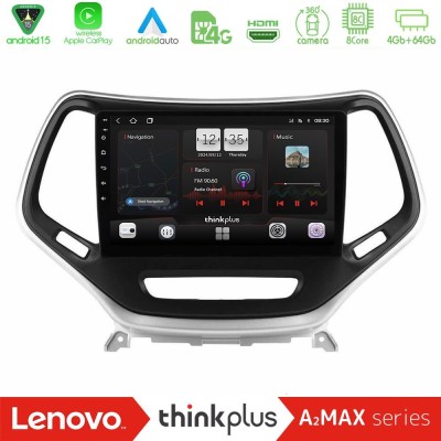 Lenovo Thinkplus A2MAX Series 8Core Android15 4+64GB  Jeep Cherokee 2014-2019 Navigation Multimedia Tablet 9