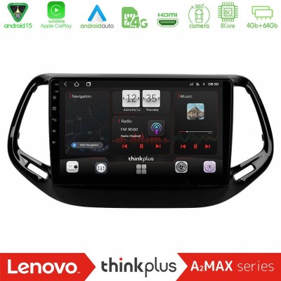 Lenovo Thinkplus A2MAX Series 8Core Android15 4+64GB  Jeep Compass 2017> Navigation Multimedia Tablet 10