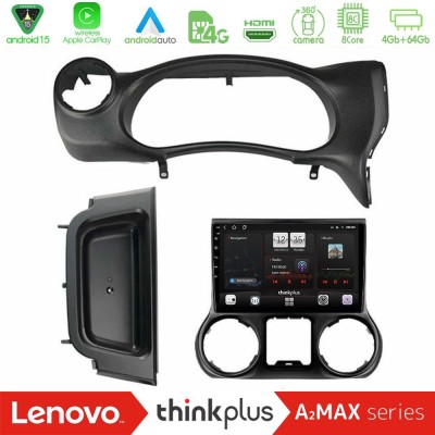 Lenovo Thinkplus A2MAX Series 8Core Android15 4+64GB  Jeep Wrangler 2014-2017 Navigation Multimedia Tablet 10