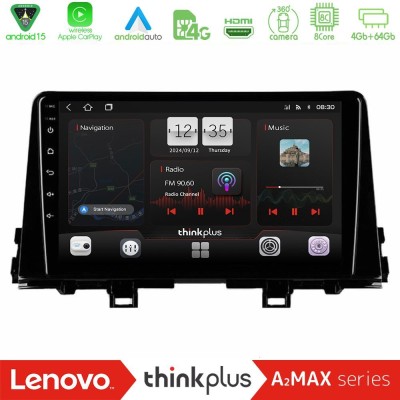 Lenovo Thinkplus A2MAX Series 8Core Android15 4+64GB  Kia Picanto 2017-2021 Navigation Multimedia Tablet 9