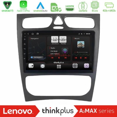 Lenovo Thinkplus A2MAX Series 8Core Android15 4+64GB  Mercedes C Class (W203) Navigation Multimedia Tablet 9