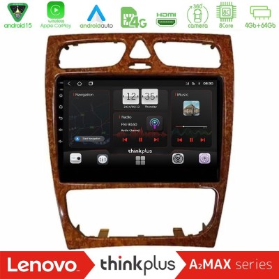 Lenovo Thinkplus A2MAX Series 8Core Android15 4+64GB  Mercedes C Class (W203) Navigation Multimedia Tablet 9