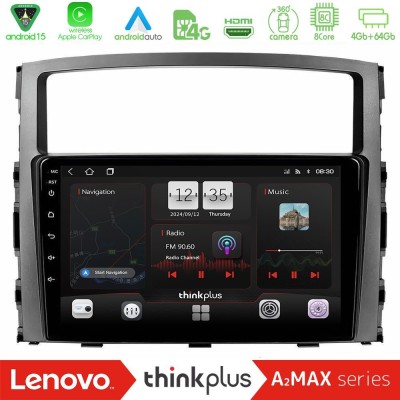 Lenovo Thinkplus A2MAX Series 8Core Android15 4+64GB  Mitsubishi Pajero 2008-2009 Navigation Multimedia Tablet 9