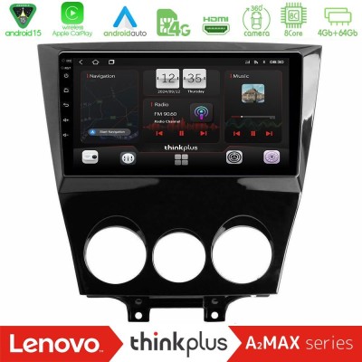 Lenovo Thinkplus A2MAX Series 8Core Android15 4+64GB  Mazda RX8 2008-2012 Navigation Multimedia Tablet 9