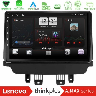 Lenovo Thinkplus A2MAX Series 8Core Android15 4+64GB  Mazda 2 2014-2021 Navigation Multimedia Tablet 9