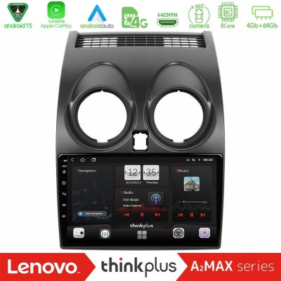 Lenovo Thinkplus A2MAX Series 8Core Android15 4+64GB  Nissan Qashqai J10 Navigation Multimedia Tablet 9