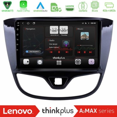 Lenovo Thinkplus A2MAX Series 8Core Android15 4+64GB  Opel Karl 2017-2019 Navigation Multimedia Tablet 9
