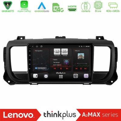 Lenovo Thinkplus A2MAX Series 8Core Android15 4+64GB  Citroen/Peugeot/Opel/Toyota Navigation Multimedia Tablet 9