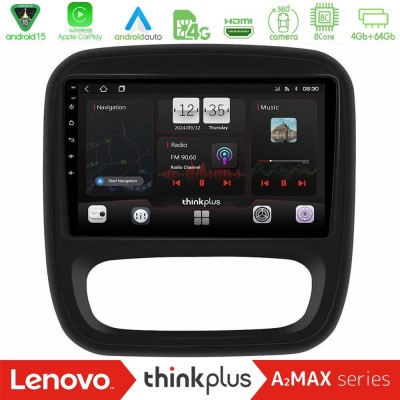 Lenovo Thinkplus A2MAX Series 8Core Android15 4+64GB  Renault/Nissan/Opel/Fiat Navigation Multimedia Tablet 9
