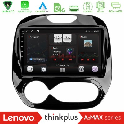 Lenovo Thinkplus A2MAX Series 8Core Android15 4+64GB  Renault Captur 2013-2019 (Auto AC) Navigation Multimedia Tablet 9