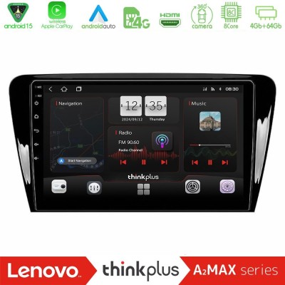 Lenovo Thinkplus A2MAX Series 8Core Android15 4+64GB  Skoda Octavia 7 Navigation Multimedia Tablet 10