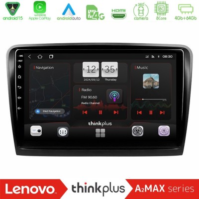 Lenovo Thinkplus A2MAX Series 8Core Android15 4+64GB  Skoda Superb 2008-2015 Navigation Multimedia Tablet 10
