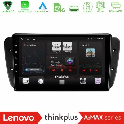 Lenovo Thinkplus A2MAX Series 8Core Android15 4+64GB  Seat Ibiza 2008-2012 Navigation Multimedia Tablet 9