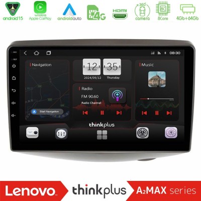 Lenovo Thinkplus A2MAX Series 8Core Android15 4+64GB  Toyota Yaris 1999 - 2006 Navigation Multimedia Tablet 9