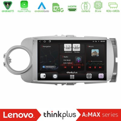 Lenovo Thinkplus A2MAX Series 8Core Android15 4+64GB  Toyota Yaris Navigation Multimedia Tablet 9