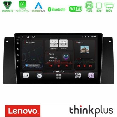Lenovo Thinkplus Series 4Core Android15 2+32GB  BMW 5 Series  (E39) / X5 (E53) Navigation Multimedia Tablet 9