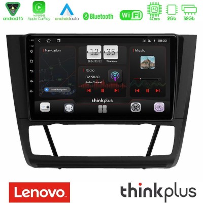Lenovo Thinkplus Series 4Core Android15 2+32GB  BMW 1Series  E81/E82/E87/E88 (AUTO A/C) Navigation Multimedia Tablet 9