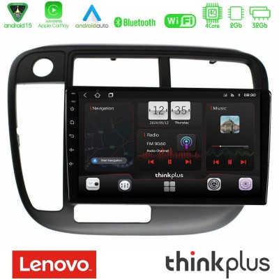 Lenovo Thinkplus Series 4Core Android15 2+32GB Honda Civic 1995-2001 Navigation Multimedia Tablet 9