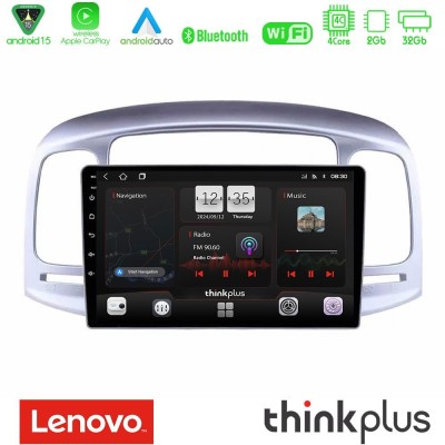Lenovo Thinkplus Series 4Core Android15 2+32GB  Hyundai Accent 2006-2011 Navigation Multimedia Tablet 9