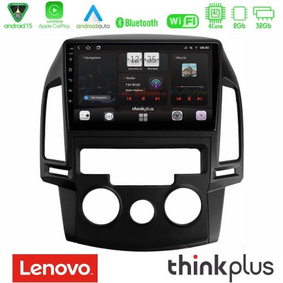 Lenovo Thinkplus Series 4Core Android15 2+32GB  Hyundai i30 2007-2012 Manual A/C Navigation Multimedia Tablet 9