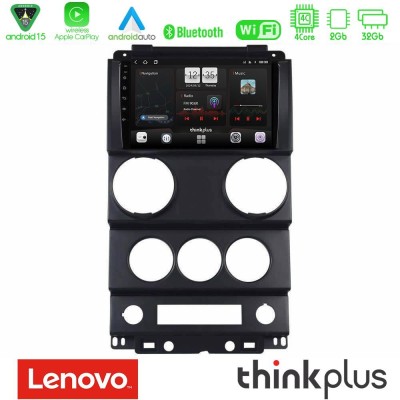 Lenovo Thinkplus Series 4Core Android15 2+32GB  Jeep Wrangler 2Door 2008-2010 Navigation Multimedia Tablet 9