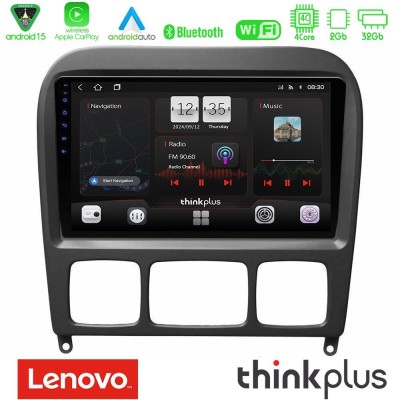 Lenovo Thinkplus Series 4Core Android15 2+32GB  Mercedes S Class 1999-2004 (W220) Navigation Multimedia Tablet 9