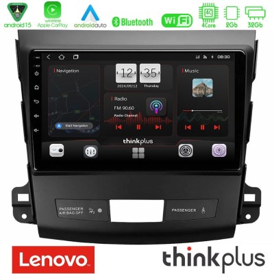 Lenovo Thinkplus Series 4Core Android15 2+32GB  Mitsubishi Outlander/Citroen C-Crosser/Peugeot 4007 Navigation Multimedia Tablet 9