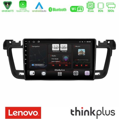 Lenovo Thinkplus Series 4Core Android15 2+32GB  Peugeot 508 2010-2018 Navigation Multimedia Tablet 9