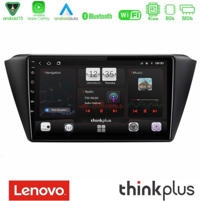 Lenovo Thinkplus Series 4Core Android15 2+32GB  Skoda Fabia 2015-2021 Navigation Multimedia Tablet 9