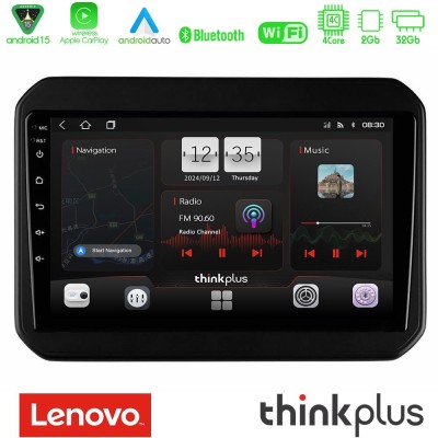 Lenovo Thinkplus Series 4Core Android15 2+32GB  Suzuki Ignis Navigation Multimedia Tablet 9