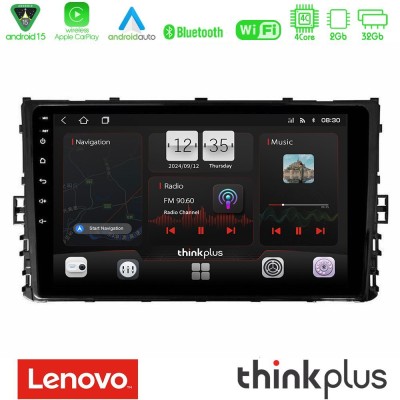 Lenovo Thinkplus Series 4Core Android15 2+32GB  VW MQB 2017-> Navigation Multimedia Tablet 9