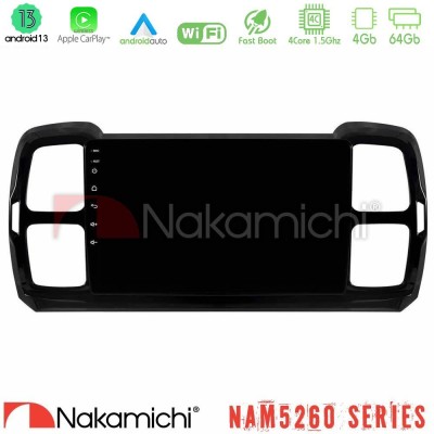 Nakamichi NAM5260 Series Citroen DS5 Aircross 2017-2021 4Core Android13 4+64GB Navigation Multimedia Tablet 9