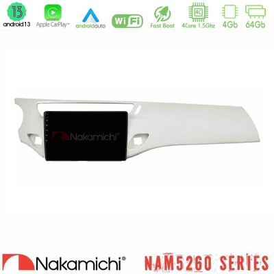 Nakamichi NAM5260 Series 4Core Android13 4+64GB Citroen C3 2009-2016 Navigation Multimedia Tablet 9