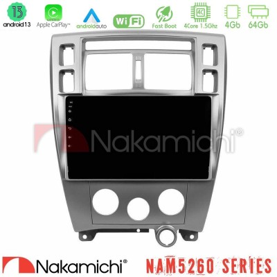 Nakamichi NAM5260 Series 4Core Android13 4+64GB Hyundai Tucson Navigation Multimedia Tablet 10