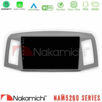 Nakamichi NAM5260 Series 4Core Android13 4+64GB Jeep Grand Cherokee 2005-2007 Navigation Multimedia Tablet 10
