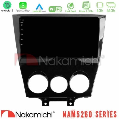 Nakamichi NAM5260 Series 4Core Android13 4+64GB Mazda RX8 2008-2012 Navigation Multimedia Tablet 9