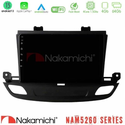 Nakamichi NAM5260 Series 4Core Android13 4+64GB Opel Insignia 2 2017-2020 Navigation Multimedia Tablet 9