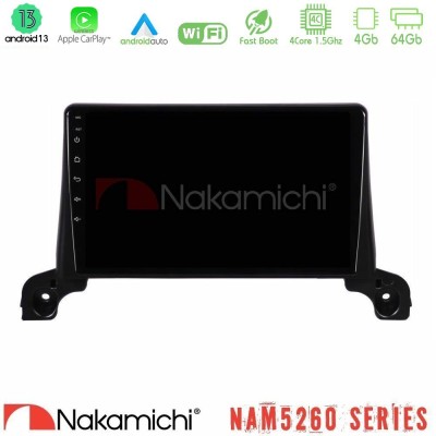 Nakamichi NAM5260 Series 4Core Android13 4+64GB Peugeot 3008/5008 2017-2023 Navigation Multimedia Tablet 9