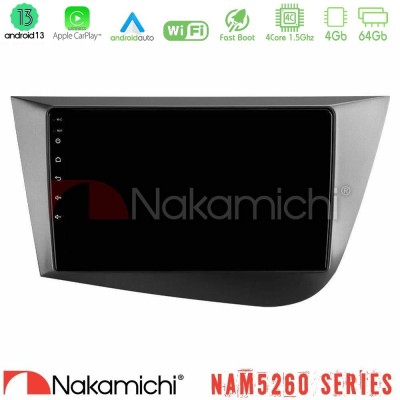 Nakamichi NAM5260 Series 4Core Android13 4+64GB Seat Leon Navigation Multimedia Tablet 9