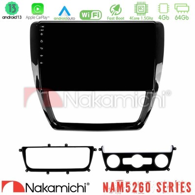 Nakamichi NAM5260 Series 4Core Android13 4+64GB VW Jetta Navigation Multimedia Tablet 10