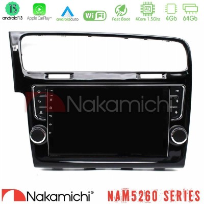 Nakamichi NAM5260 Series 4Core Android13 4+64GB VW GOLF 7 Navigation Multimedia Tablet 9